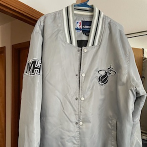 Miami Heat JH Design Satin Jacket - Silver